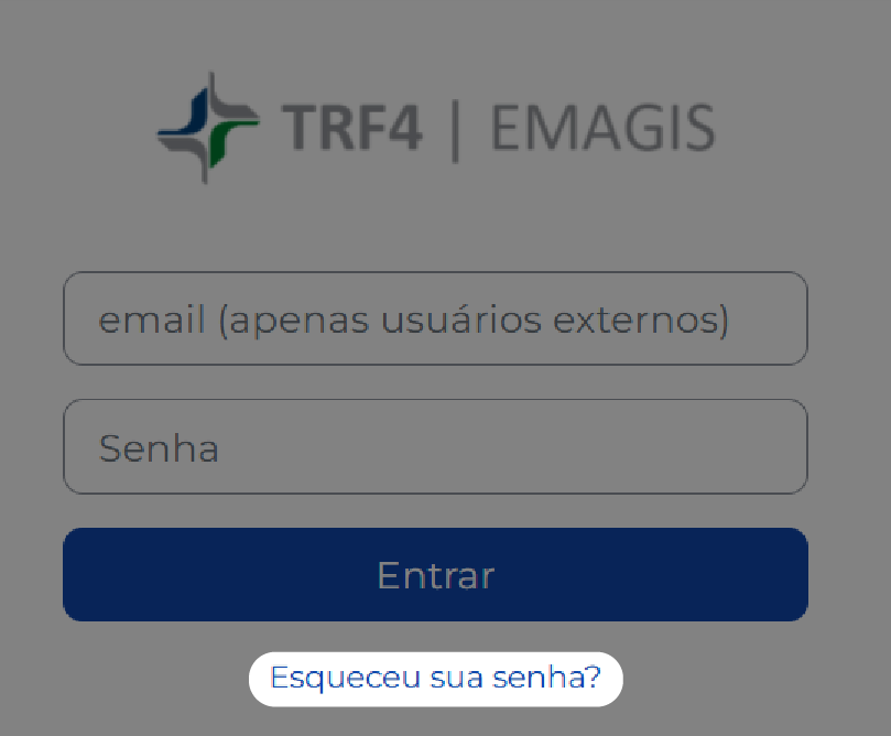 Tela de login do AVA com o link Esqueceu sua senha